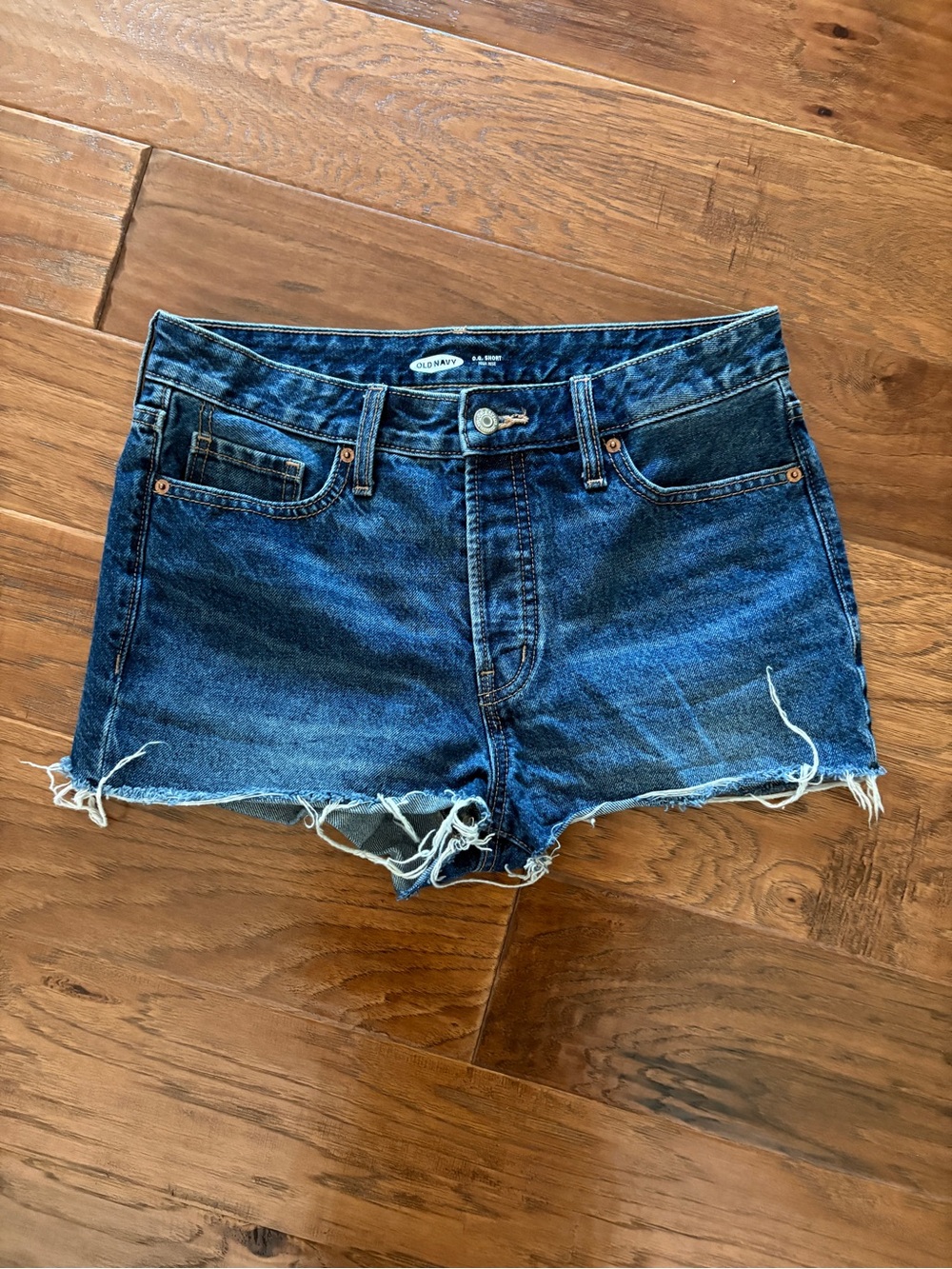 Old Navy Blue Denim Raw-Hem Jean Shorts